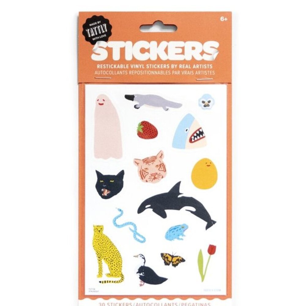 NEW! Tattly - Creature Party Sticker Sheet